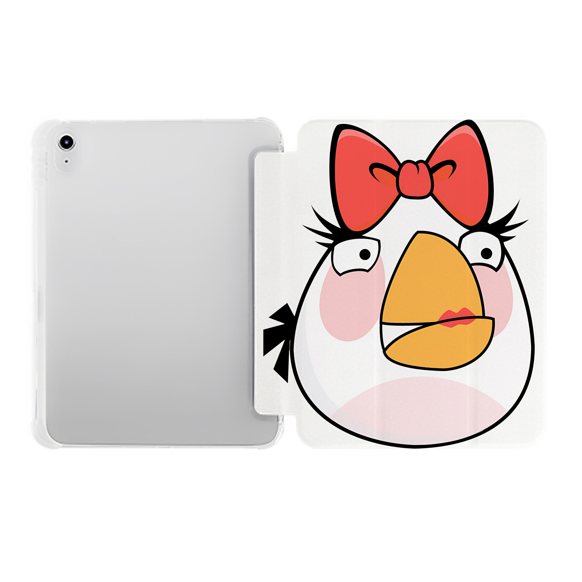 （画像用） Angry Birds アングリーバード IPad ケース ペン収納付き 三つ折りスタンド PUレザー×シリコン 対応機種9.5/10.5/10.9インチ